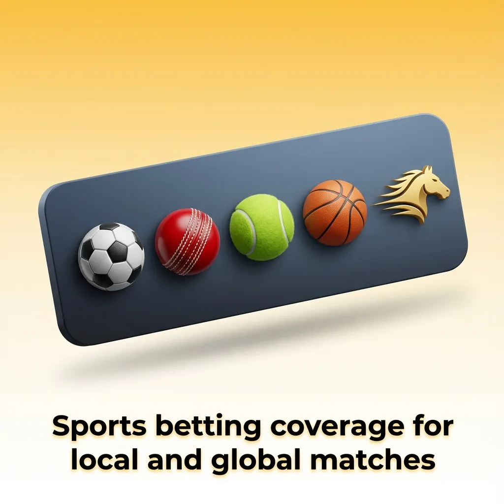 Sports betting app screen showing live odds and markets for local and international matches across multiple sports