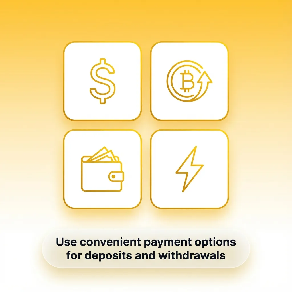 Ricky Casino payment options screen showing bank cards, e-wallets, vouchers and cryptocurrencies with secure AUD deposits and withdrawals