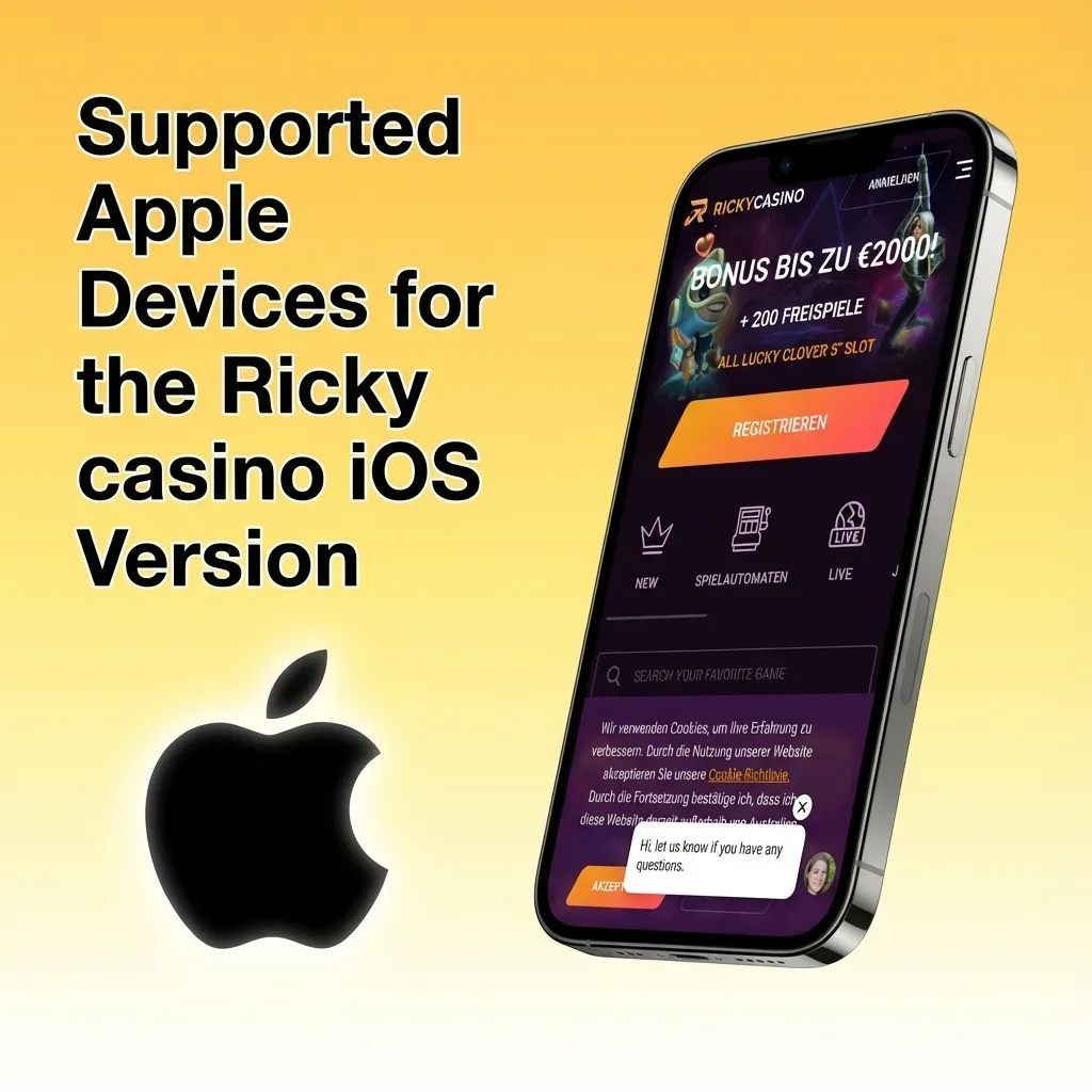 Chart of supported Apple devices for Ricky casino iOS shortcut, listing recent iPhone and iPad models on current iOS.