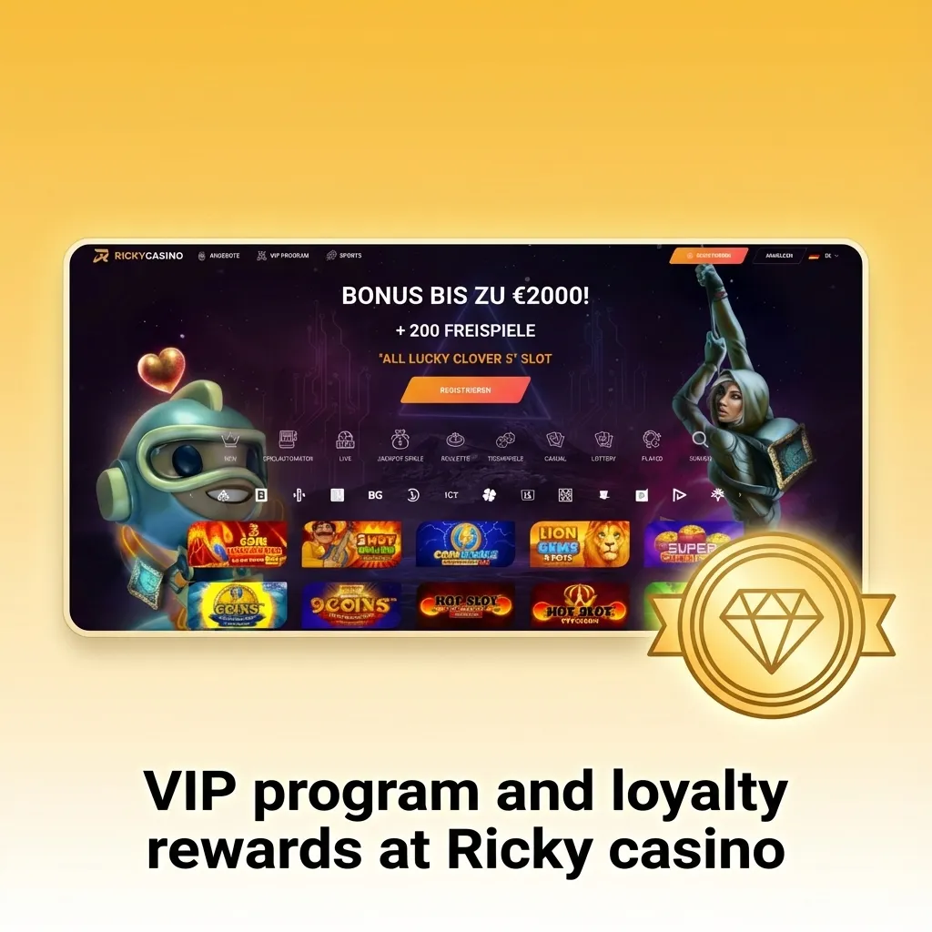 Graphic showing Ricky Casino’s tiered VIP loyalty levels with points, perks, and rewards for Australian players